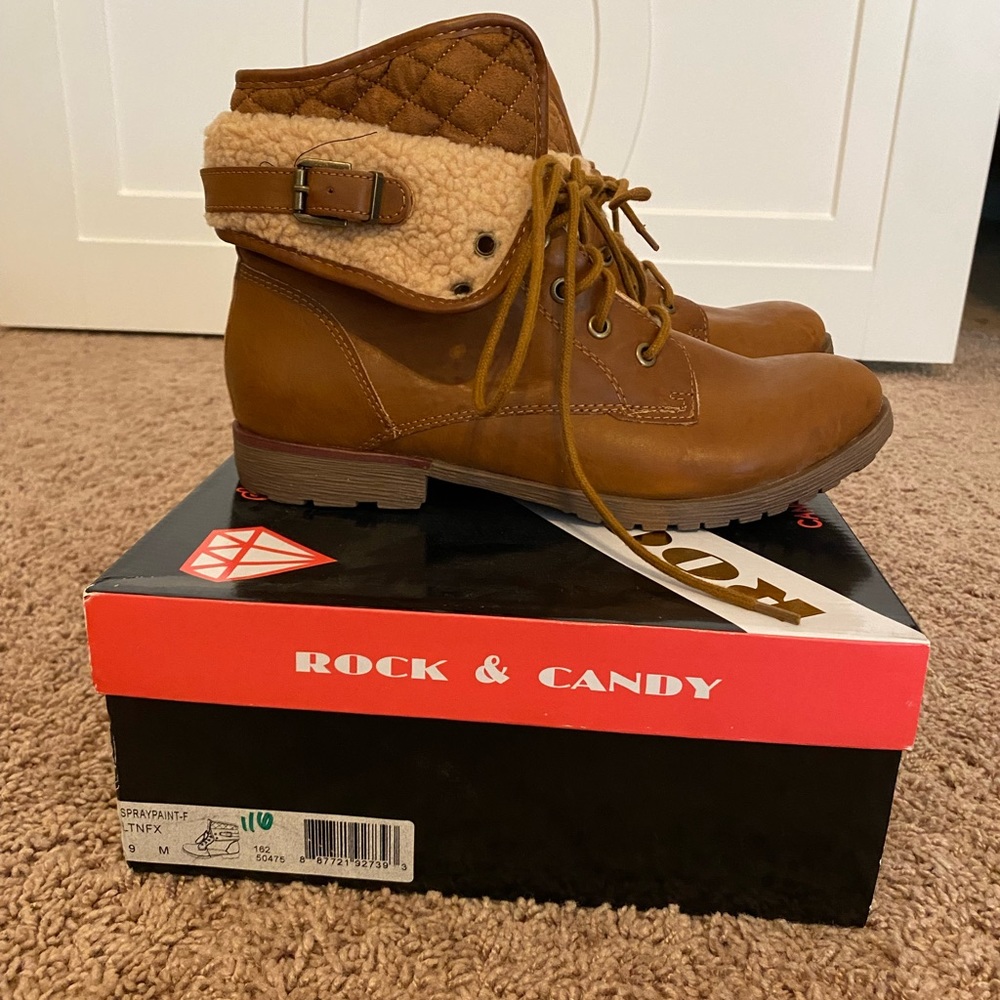 Rock & Candy brown leather boots